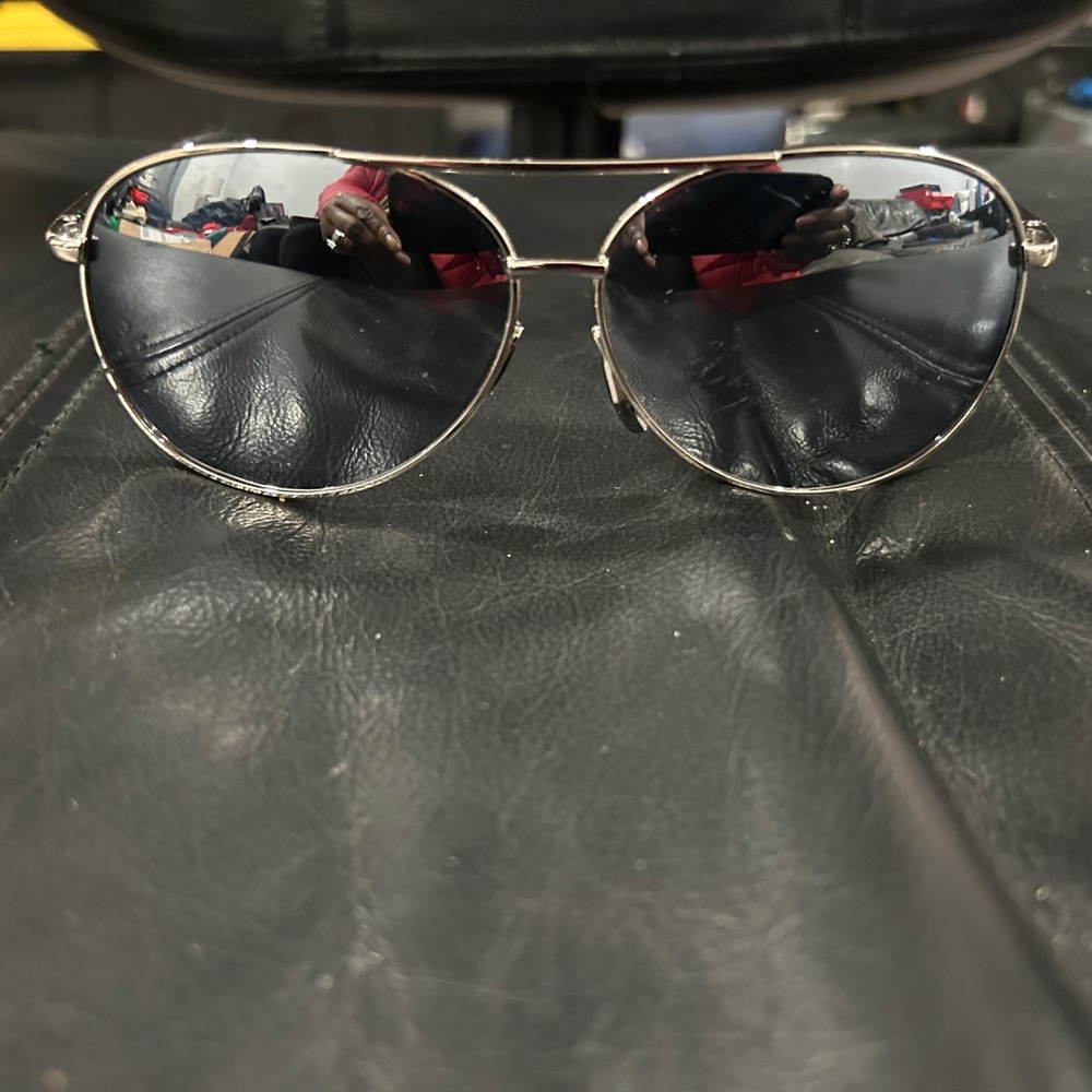 Cyxus Stylish Silver Aviator Sunglasses Unisex